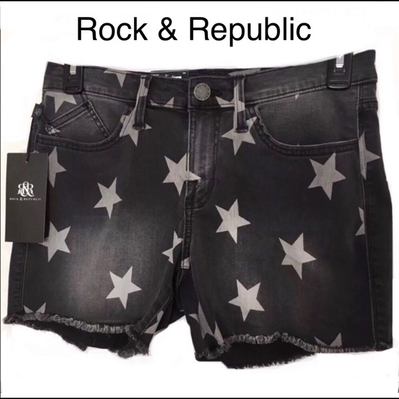 Rock & Republic Pants - Rock & Republic Shorts Sz 6 Stars Mid-Rise NWT